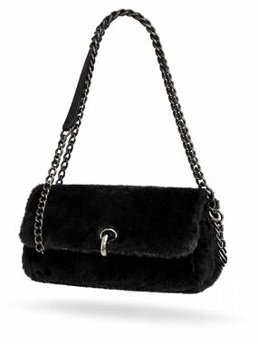 Gilda Paris Faux Fur Shoulder Bag 🖤 NWT Chain Strap Chic